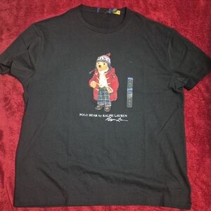 Ralph Lauren Black Polo Bear Graphic Tee